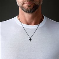 Collana Mano-J. Uomo BLK EDITION in Titanio Diamante Black 0.19 Ct TNCCR2001 - TNCCR2001